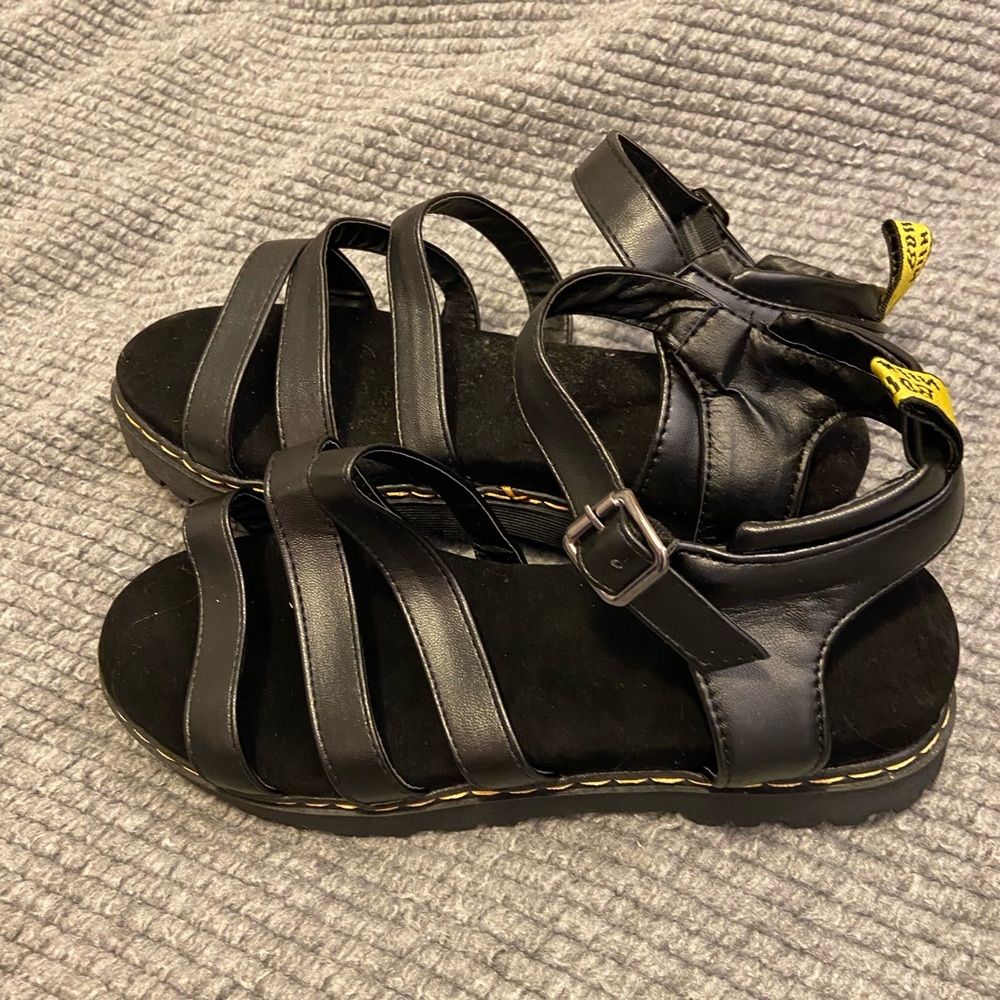 Strappy platform shoes